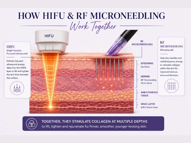 Why combined treatment is the best result with complete skin tightening treatment Stratford upon Avon